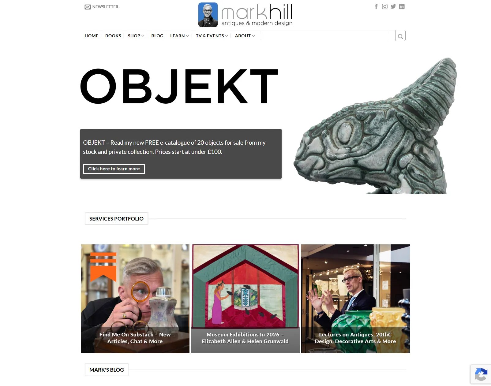 Mark Hill Publishing website preview
